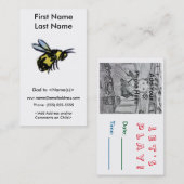 Busy Bee Daddy Custom Photo Calling Playdate Carte (Devant / Derrière)