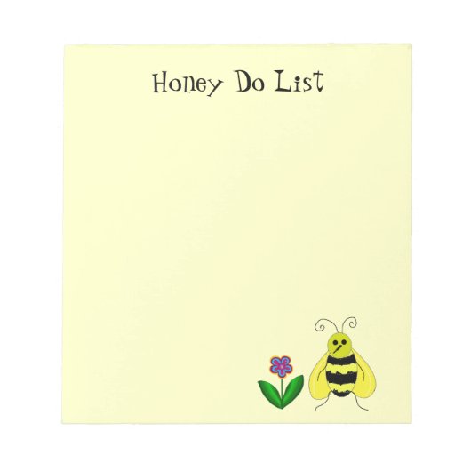Busy Bee Honey Do List Notitieblok (Voorkant)