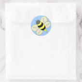 Busy bee ronde sticker (Tas)