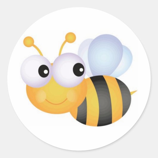 Busy Bee Ronde Sticker (Voorkant)