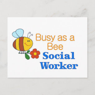 Busy Bee Social Worker Briefkaart