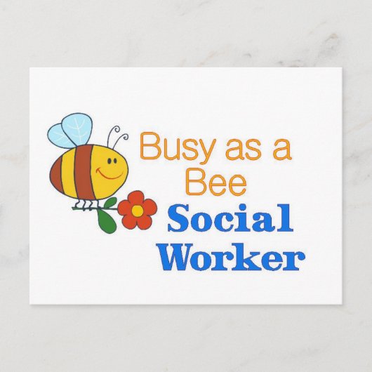 Busy Bee Social Worker Briefkaart (Voorkant)