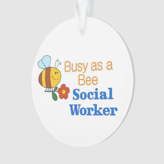 Busy Bee Social Worker Ornament (voorkant)