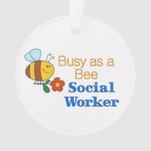 Busy Bee Social Worker Ornament