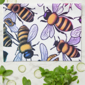 Busy bee  theedoek (Gevouwen)