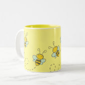 Busy Bee Tweekleurige Koffiemok (Voorkant links)