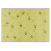 Busy Bee Yellow Pattern  Snijplank (Voorkant)