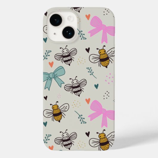 Busy Bees and Bows Phone Case (Achterkant)