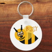 Busy Bumble Bee Cute Sleutelhanger (Voorkant)