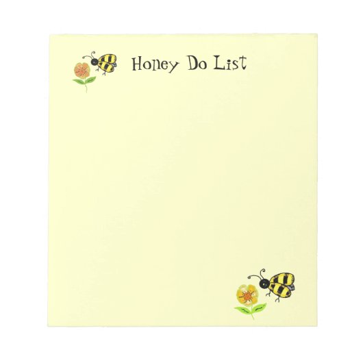 Busy Bumble Bees Honey Do List Notitieblok (Voorkant)