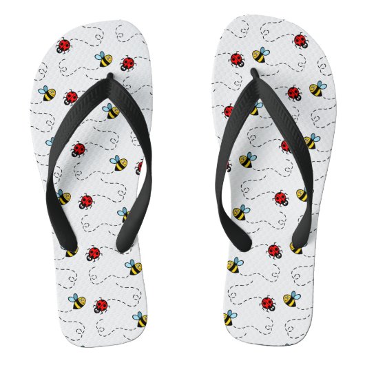 Busy Bumblebee & Ladybird Pattern Teenslippers (Voetbed)