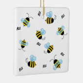 Busy Buzzing Bumble Bees Cheerful Keramisch Ornament (Rechts)