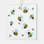 Busy Buzzing Bumble Bees Cheerful Keramisch Ornament (Links)
