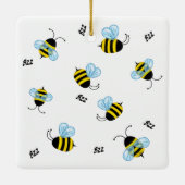 Busy Buzzing Bumble Bees Cheerful Keramisch Ornament (Achterkant)