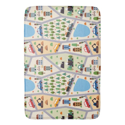 Busy City Roads Kinderen Badmat (Voorkant Verticaal)