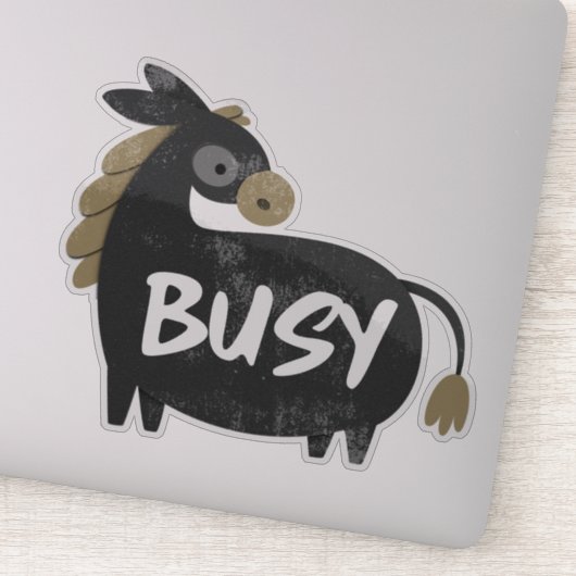 Busy donkey sticker (Detail)