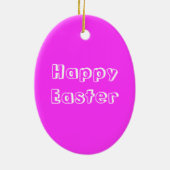 Busy Easter Bunny Keramisch Ornament (Achterkant)