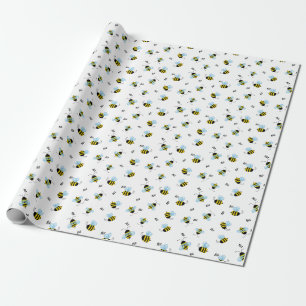 Busy Flying Buzzing Honeybees Cadeaupapier