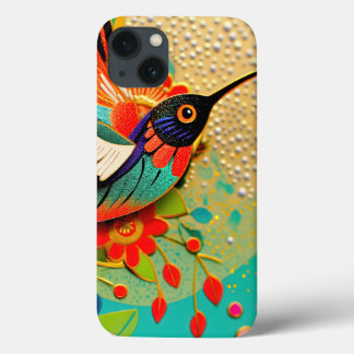 Busy Hummingbird iPhone 13 Hoesje