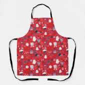 Busy Kitchen Utensils Pot Baking Bakery Pattern Schort (Voorkant)