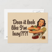 Busy mama briefkaart (Voorkant / Achterkant)