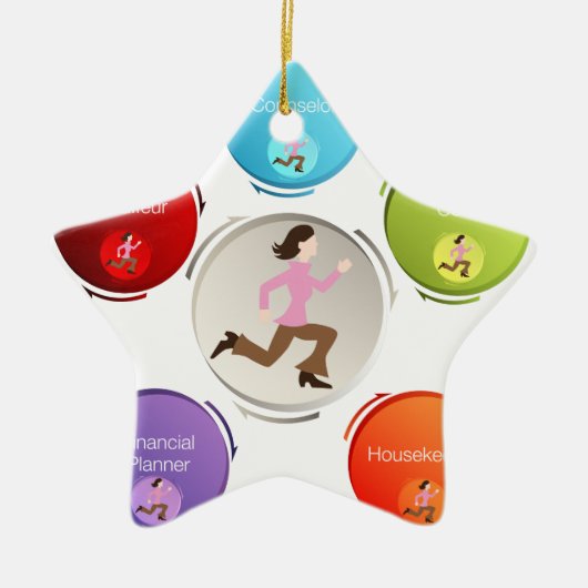 Busy mama keramisch ornament (Voorkant)