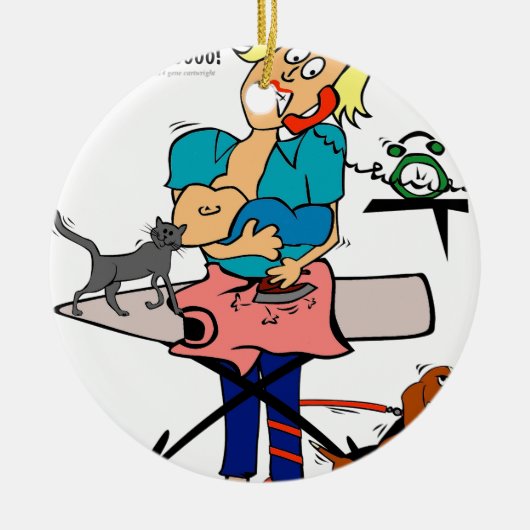 Busy mama keramisch ornament (Voorkant)