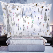 Busy Mountain Alpine Ski Village Kussensloop