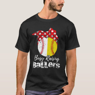 Busy Raising Ballers Softball Baseball Bandana T-shirt