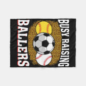 Busy Raising Llers Softll Soccer Sell Mom  Fleece Deken (Voorkant (Horizontaal))