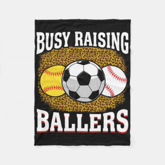 Busy Raising Llers Softll Soccer Sell Mom  Fleece Deken