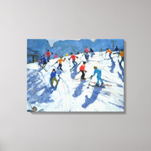 Busy Ski Slope Lofer 2004 Canvas Afdruk