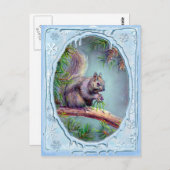 BUSY SQUIRREL & ICICLES DOOR SHARON SHARPE BRIEFKAART (Voorkant / Achterkant)