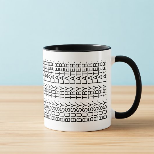 Busy. Try Later. Hidden Message Introvert Mug Mok