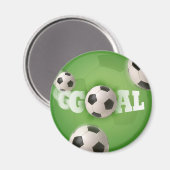 But de football de balle de football - Aimant (Recto/Verso)