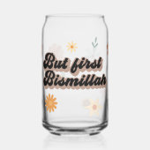 But First Bismillah Clear Glass Can Wildflowers (Gauche)