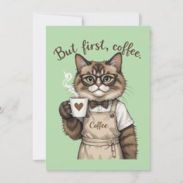 But First, Coffee Cat Bedankkaart
