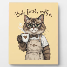 But First, Coffee Cat Fotoplaat