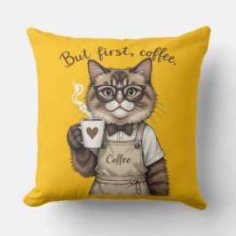 But First, Coffee Cat Kussen