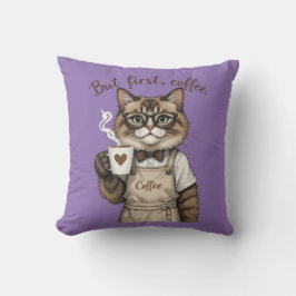 But First, Coffee Cat Kussen