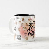 But First, Coffee – Cute Aesthetic Coffee Mug  (Devant gauche)