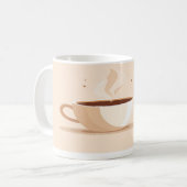 But First, Coffee” Minimalist Coffee Lover Mug (Devant gauche)