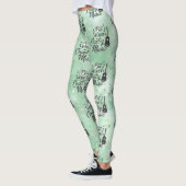 But First Country Music Light Green Leggings (Gauche)