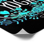 But First Yoga Floral Tygraphy Design T Shirt Poster (Hoek)