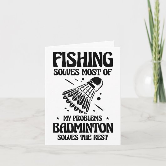 But In My Head Im Playing Badminton Player Shuttle Kaart (Voorkant)