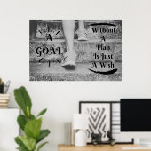 "But" Poster positif d'art mural (Bureau à domicile)