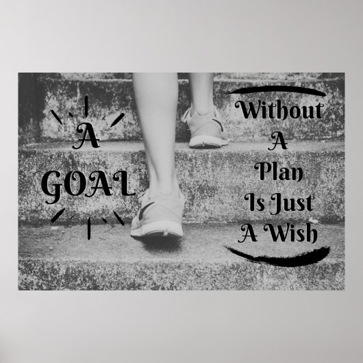 "But" Poster positif d'art mural (Devant)