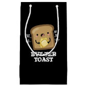 But-ter Toast Grappige Brood Pun Donker BG Klein Cadeauzakje (Voorkant)