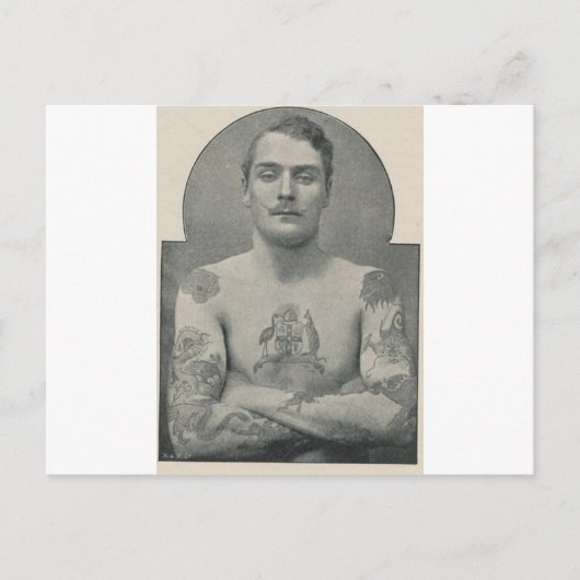 Butch Bruce, de getatoeëerde Australische zeeman Briefkaart (Voorkant)