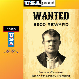  Butch Cassidy Wanted Poster USA Western